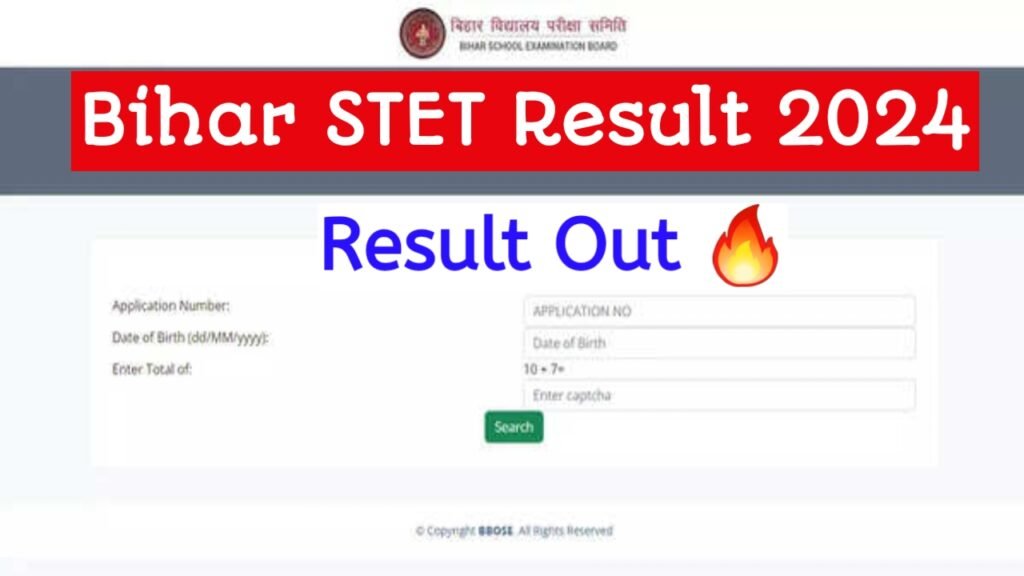 Bihar STET Result 2024: Paper 1 and 2 Scorecard Soon @secondary.biharboardonline.com