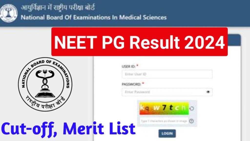 NEET PG Result 2024: Cut-off Marks, Scorecard and Merit List @natboard.edu.in